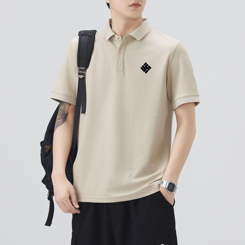 Summer Thin Three-dimensional Silicone Printed Short-sleeved POLO Shirt Men's T-shirt Top