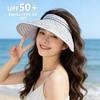 Empty Top Women's Stripe Sun Hat Folding Headband Bucket Hat Trendy Sun Visor Hat  Summer Outdoor