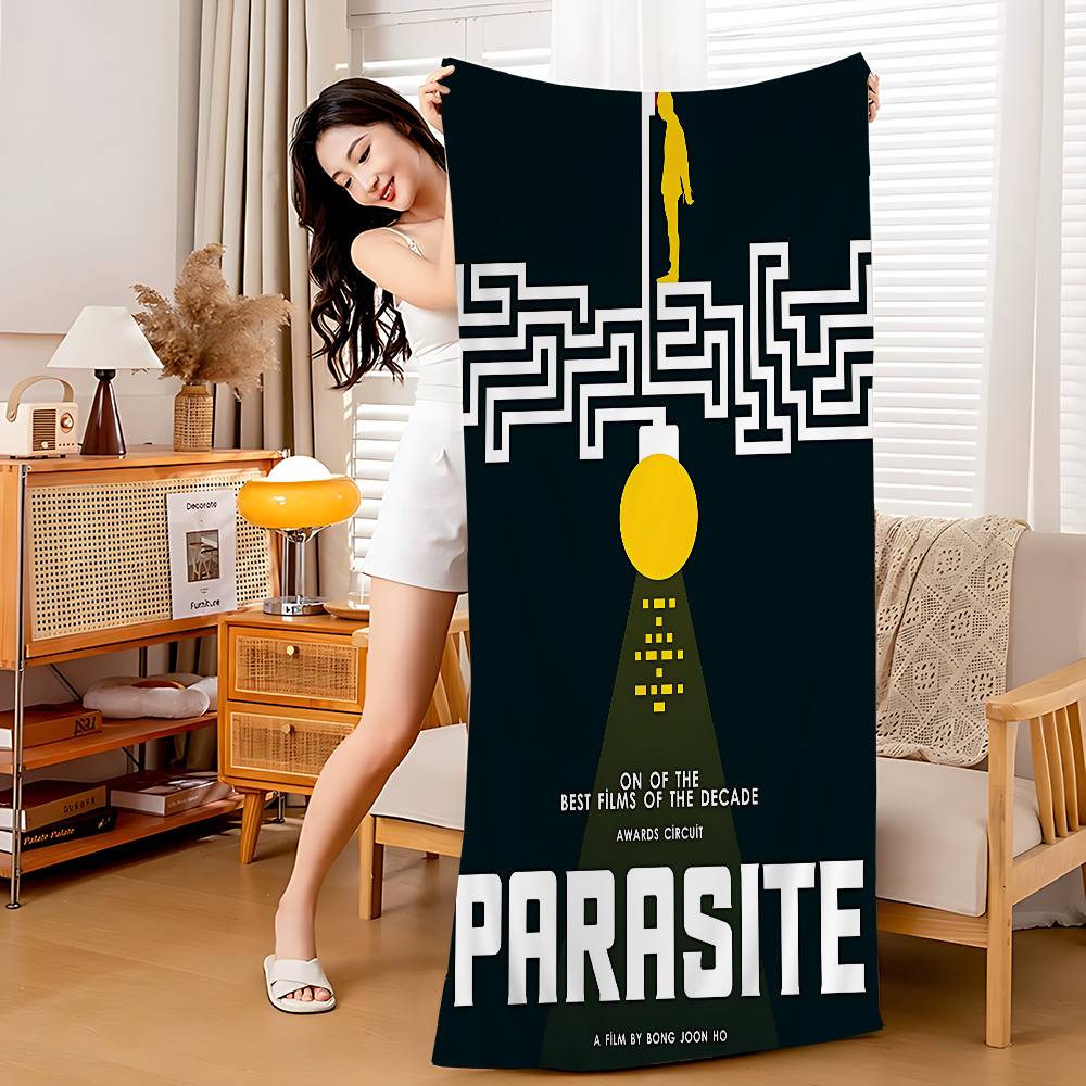 

Korean Movies P-Parasite Anime Beach Swimming Towel Soft Absorbent Washcloth Children s Gifts For Kids Travel Camping Gym W40*H60(CM)