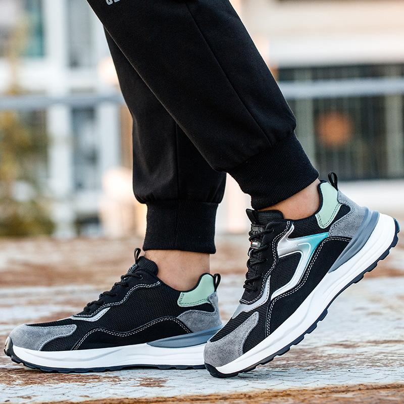 Fashion protective shoes for men Anti-smash Anti puncture Safety Shoes Men Work Sneakers Steel toe shoes Security Boots Men