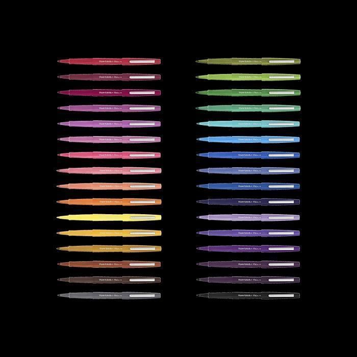 Paper mate lot de 16 stylos feutre flair candy pop - pointe moyenne - assortiment de couleurs