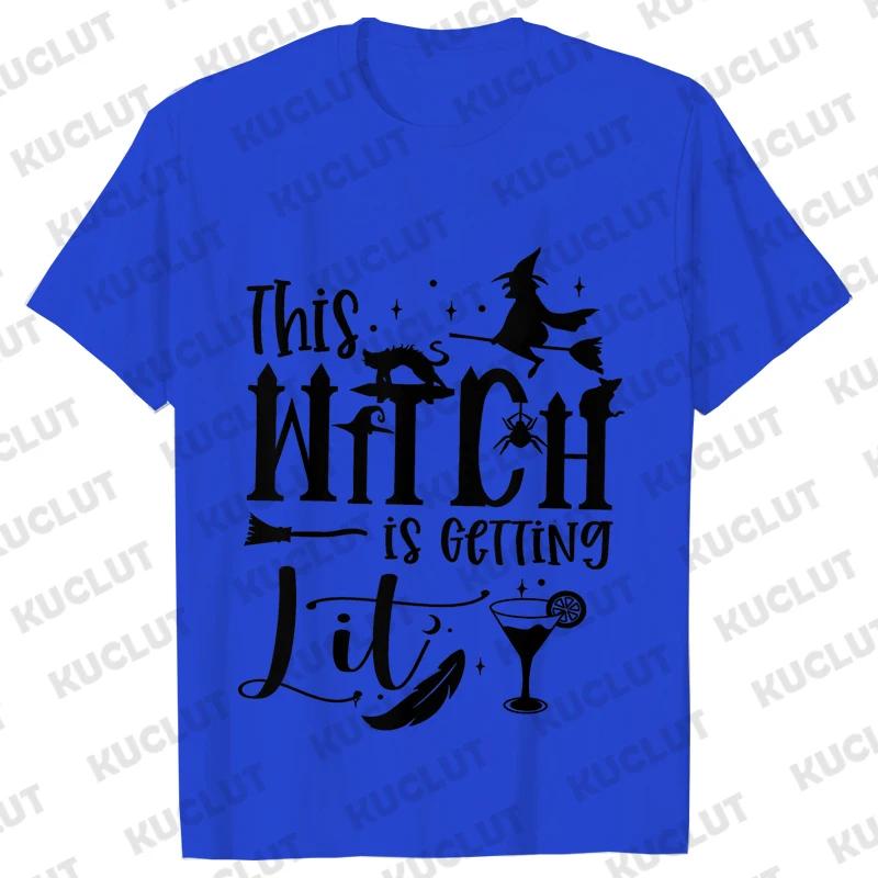 Team Bride Y2k Tops Bridal Shower Wedding Shirt This Witch Is Getting Hitched Lit T-Shirt Halloween Bachelorette Party EVJF Tees