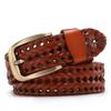 Waistband Weave Belt Men 3.5cm Width Braided Waist Belt Luxury Woven Leather Belts  Male