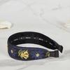 Maia Flower Jacquard Hairband - Navy