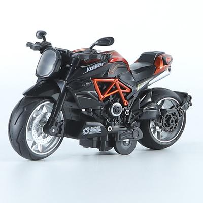1:Gusto-Motorrad-Druckguss-Modellspielzeug im Maßstab 12, Spielzeug zum Zurückziehen mit Ton und Licht für Kinder, Kleinkinder, Jungen und Mädchen, Geschenkkollektion