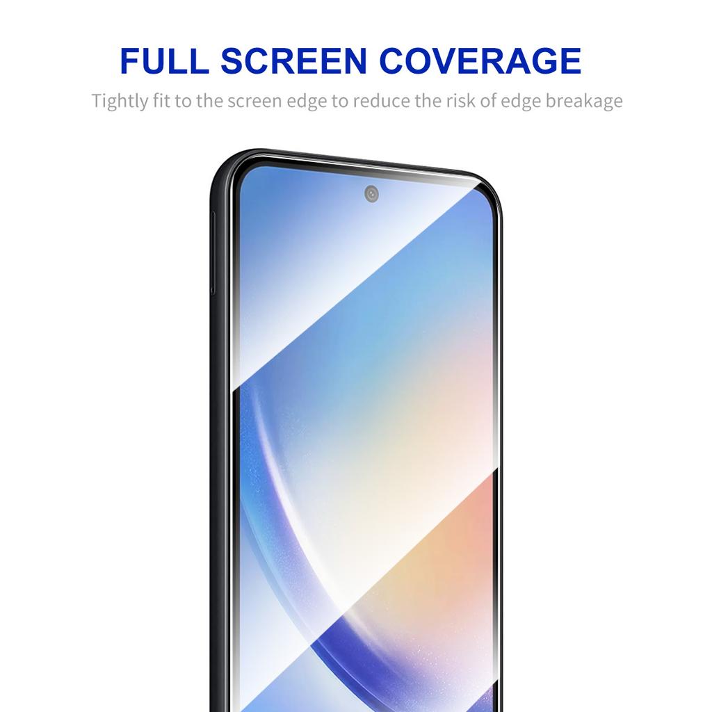 ENKAY HAT PRINCE 5Pcs for Samsung Galaxy A35 5G Screen Protector 2.5D Silk Printing Full Glue Protection Film