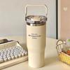 20oz Large Capacity Thermal Bottle for Girls Women Vacuum Insulation Cold Water Cup Portable Double Drink Straw Car Coffee Mug