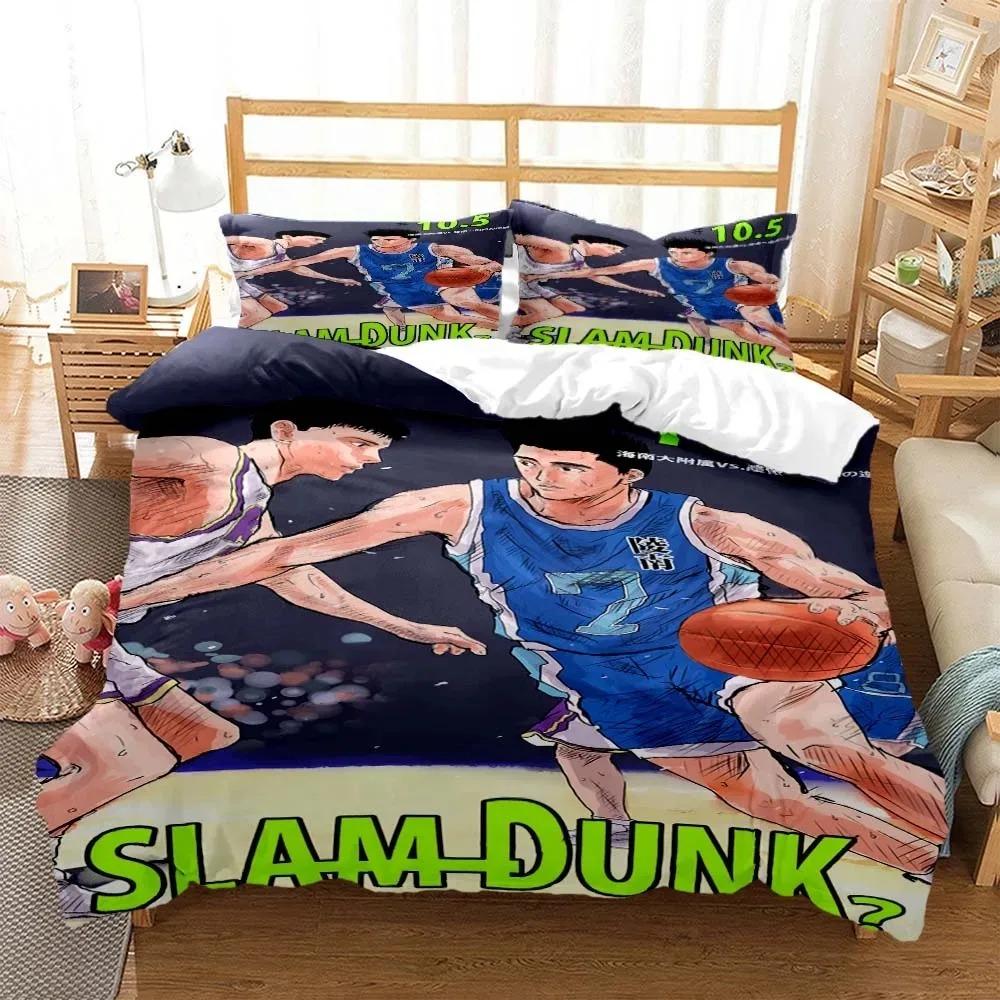 Slam Dunk Digitaldruck Polyester Bettwäschesets Bezüge Jungen Bettwäscheset für Teenager Bettwäscheset Bettdecke Set