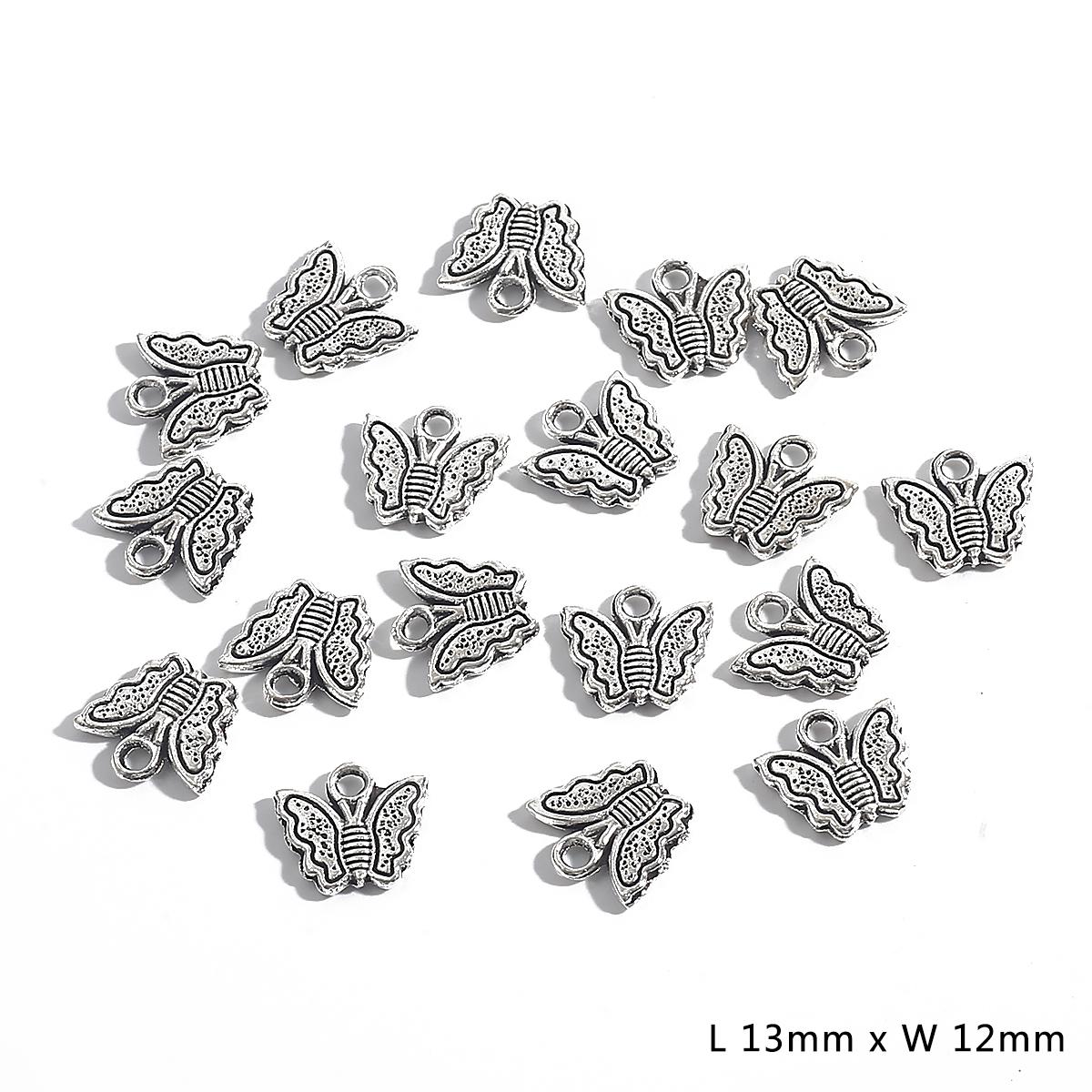 

10-30 шт. модные металлические серебряные подвески в виде животных, ожерелье, бусины, браслеты «сделай сам» 04 13×12mm 20pcs серебряный