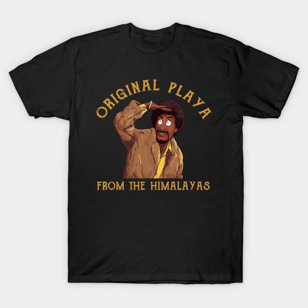 Men Black Print T-shirt Original Playa From The Himalayas Martin Lawrence Show No-Cut Transfer Paper Print Cotton Tshirt XL чёрный