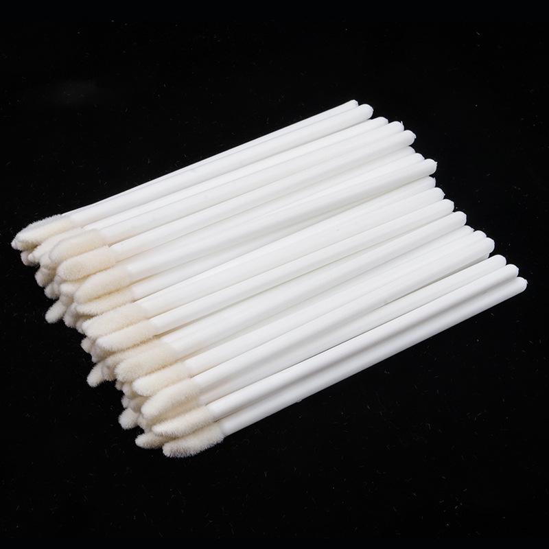 50er-Pack Einweg-Lippenpinsel mit tragbarem Nylonborstenkopf für Make-up