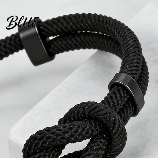 Bracelet Gift for Husband Adjustable Men Rope Infinity Knot Simple