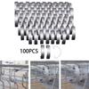100 Pcs Chicken Cage Door Hooks, Steel Poultry Locks, Durable Fixing Brackets, Accessories