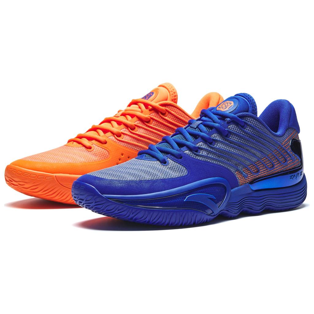New Anta Instant 2 Cushioning Wear-Resistant Low-Top Basketball Shoes Men's Blue Orange 912511107Q-12