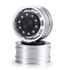 TRZX Metal Front Wheel Rim Wheel Hub for 1/14 RC Tamiya Trailer Truck Car (2pcs)
