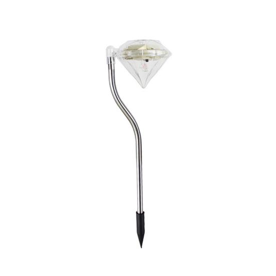 4 Bucăți Lumini LED Solare în Formă de Diamant pentru Solare Decor Gradină Gazon Curte Lampă