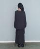 Mileko Turtle-Button Knit Cardigan Charcoal