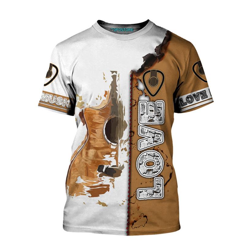 

Fashion Printed Simple Top Loose Round Neck Short Sleeve Comfortable T-Shirts Men’s 3XL