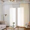 Einfarbige transparente Chiffon-Fenstervorhänge für Wohnzimmer und Schlafzimmer
