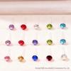 Vibrant Zircon Resin Cartilage Stud Earrings Set (2025)