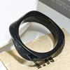European and American geometric smudge coffee bracelet resin arc bracelet niche design student girlfriend jewelry women