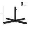 Parasol Base. Cross Base. Weatherproof. 100 X 100 X 75 Cm. Black