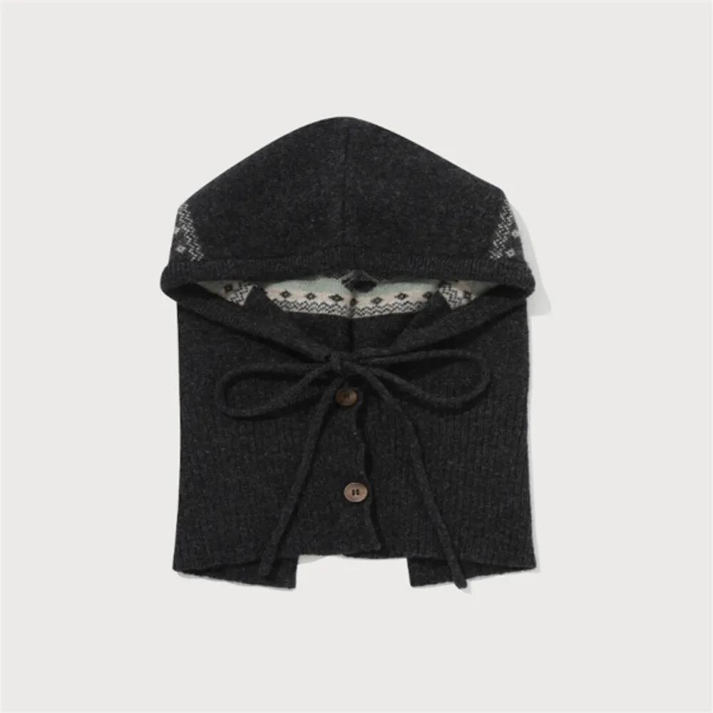 Women s Cloverheart Jacquard Angora Balaclava B1 CO2504CA78 DG 1.CO2504CA78 DG