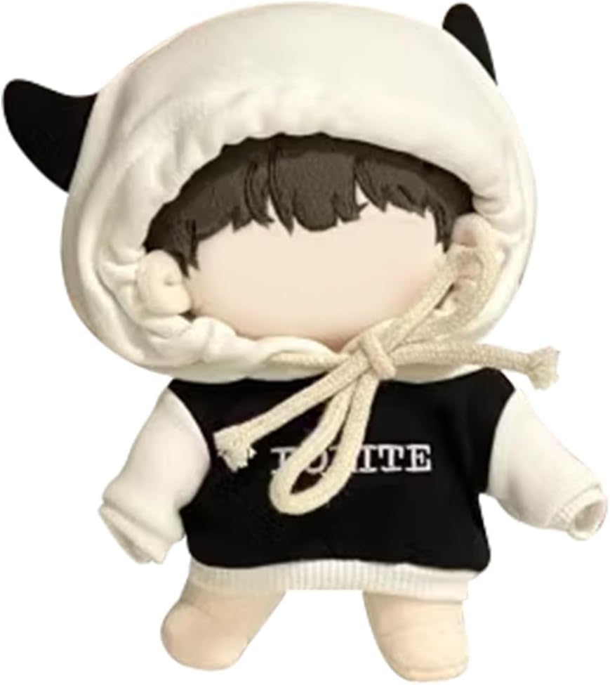 

AXLUCE Plush Clothes - Stuffed Animal Clothes - 10-15cm Hoodie Doll (White Hat, for 10-15cm Plush Toys)