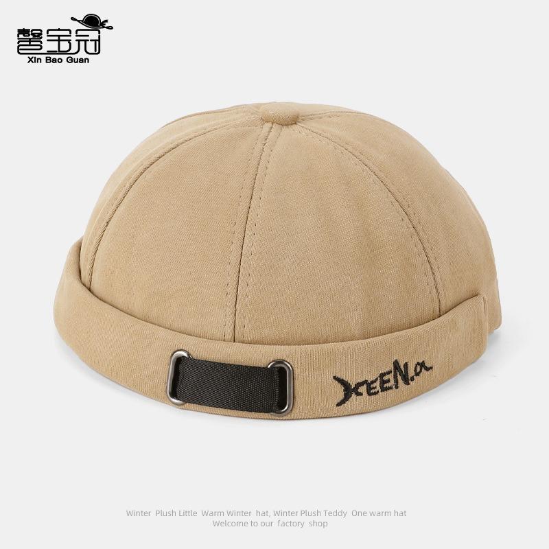 Retro Melon Fur Hat Yuppie Personalized Landlord Hat Embroidered Letters Neutral Couple Autumn and Winter Warm Hat