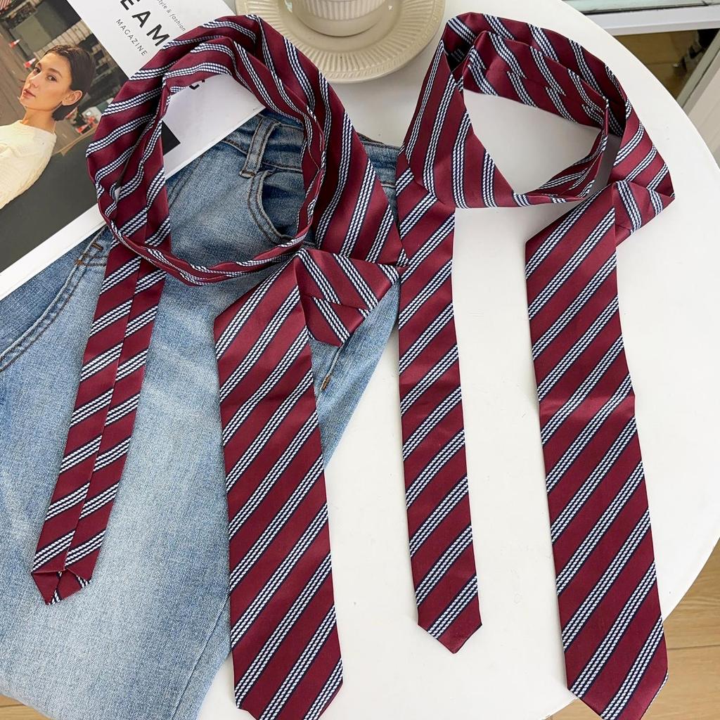 Fashion Lengthen Red Striped Tie American Waistband Jeans Shirt Accessories Multi-functional Personality Headband Scarf Belts