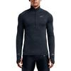 Nike Casual Sports Stand Collar Long Sleeve T-Shirt Men Tops Black Gray 683907-011