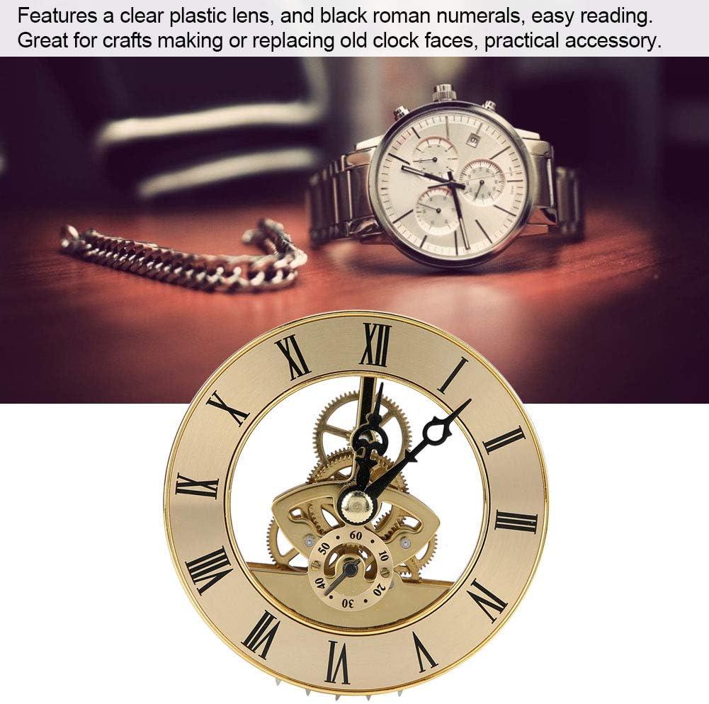 Mini Clock Insert 3.38 Inch(86mm), Round Quartz Clock Fit Metal Built-in Quartz Clock Head DIY Desk Craft