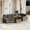 Vidaxl 8-Cz. Set di Mobili da Giardino con Cuscini, Grigio, Polyrattan