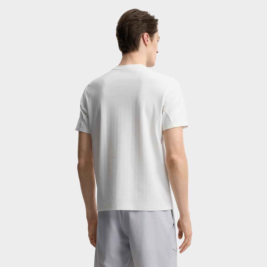 Fila White Fashion Classic Simple Casual Versatile Comfortable Breathable Short Sleeve T-Shirt Men Tops Cloud-White F11M623114FWT