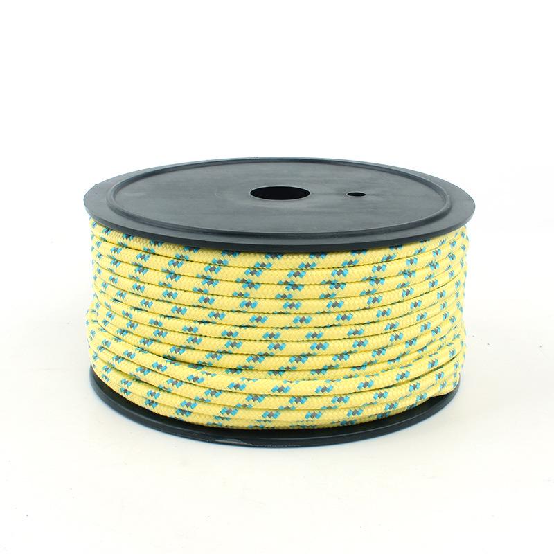 

50M Outdoor 5mm Reflective Windproof Rope for Tent, Tarp, and Clothesline 5mm x 50m жовтий
