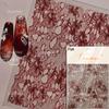 Retro White Lace Fabric Piece Bowknot English Letter Decorative Border Irregular Cloth Block Adhesive Nail Art Stickers Decals