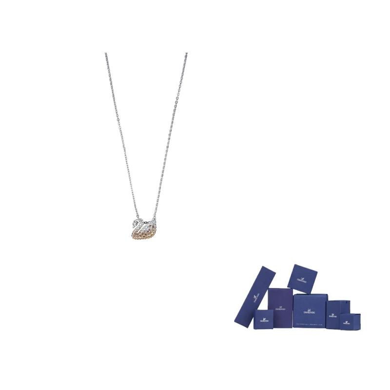 Swarovski Swan Faux Crystal Stone Necklaces Womens Gradient Yellow F-Original brand box (color random)
