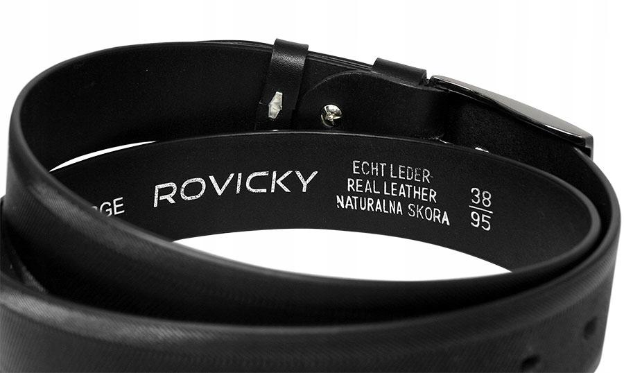 Men's leather belt ROVICKY PRS-01-BGE 99-114