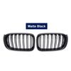 2 STK Bil Front Støtfanger Grill Grill Trim Strip Deksel Nyre Sport Dobbel Line Lamell For BMW X3 X4 F25 F26 2014 2015 2016