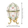 European Style Enamel Easter Egg Ornament Beautiful Design Easter Egg Jewelry Box  Art Collection