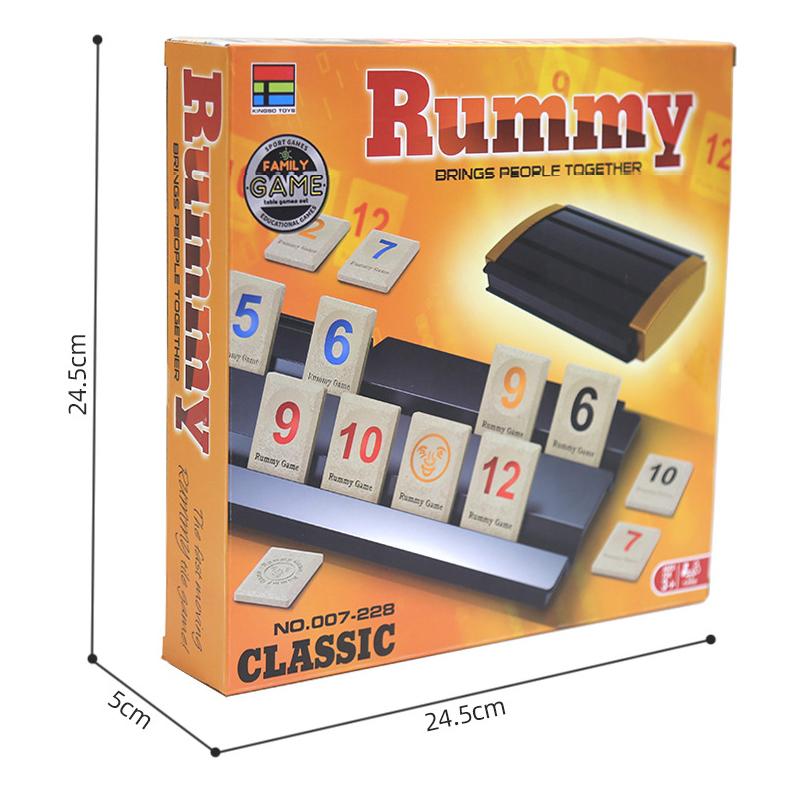 Board Game 4 Racks 106 Rummy Cube Games Family Friends Social Party Tabletop Card