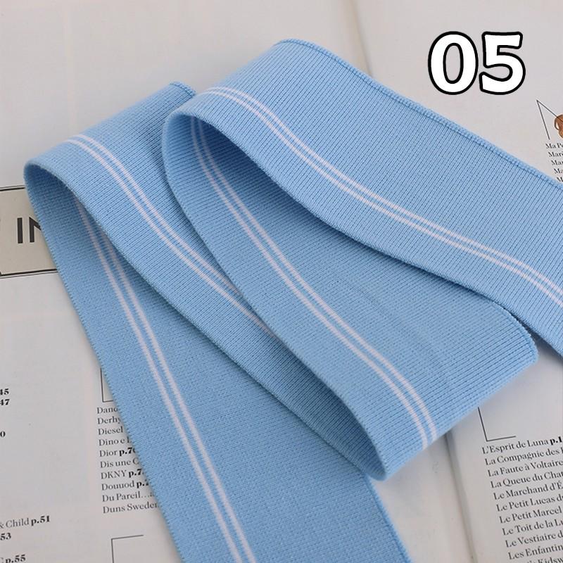 90x6cm Elastic Knitted Fabric DIY Rib Neckline Cuff Hem Knitted Fabric Sewing Baseball Uniform Jacket Clothing Supplies