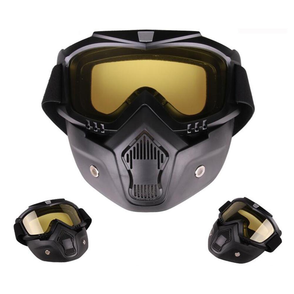 Detachable Anti-fog Mask Goggles Helmet Goggles for Riding Ski Motorcycle