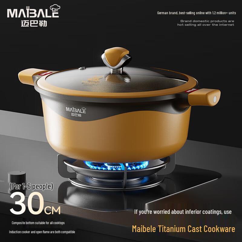 Maibale Titanium Rock Cast Non-Stick Soup Pot