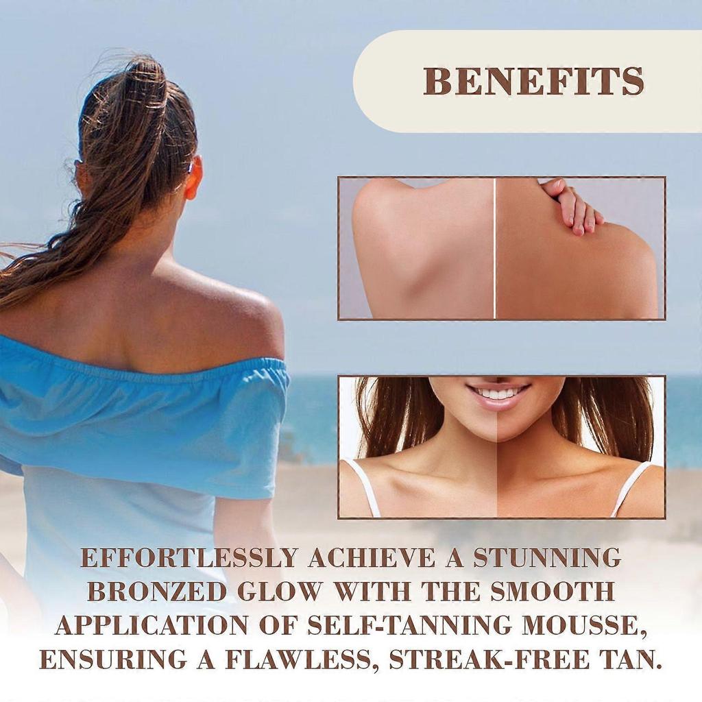 Limited time!!Eelhoe Tanning Mousse Spray Outdoor Sunbathing Spf-Free Wheat-Colored Skin Moisturizing Beauty Darkening Spray