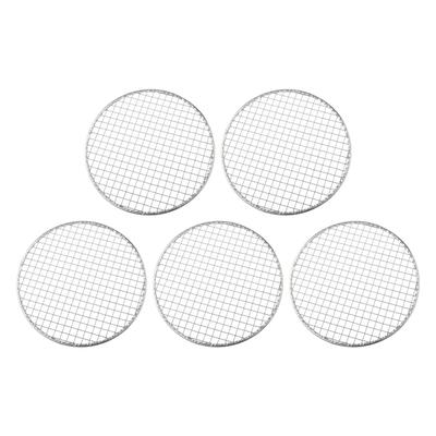 5pcs Round Disposable Wire Net Grill Racks Iron Roast Grate Cooking Barbecue BBQ Home Outdoor Cooking Equipment Accessories