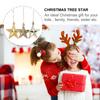 18Pcs Christmas Five Pointed Star Decor Plastic Hanging Ornament for Tree Home Office Hotel School Store Xmas Decoration