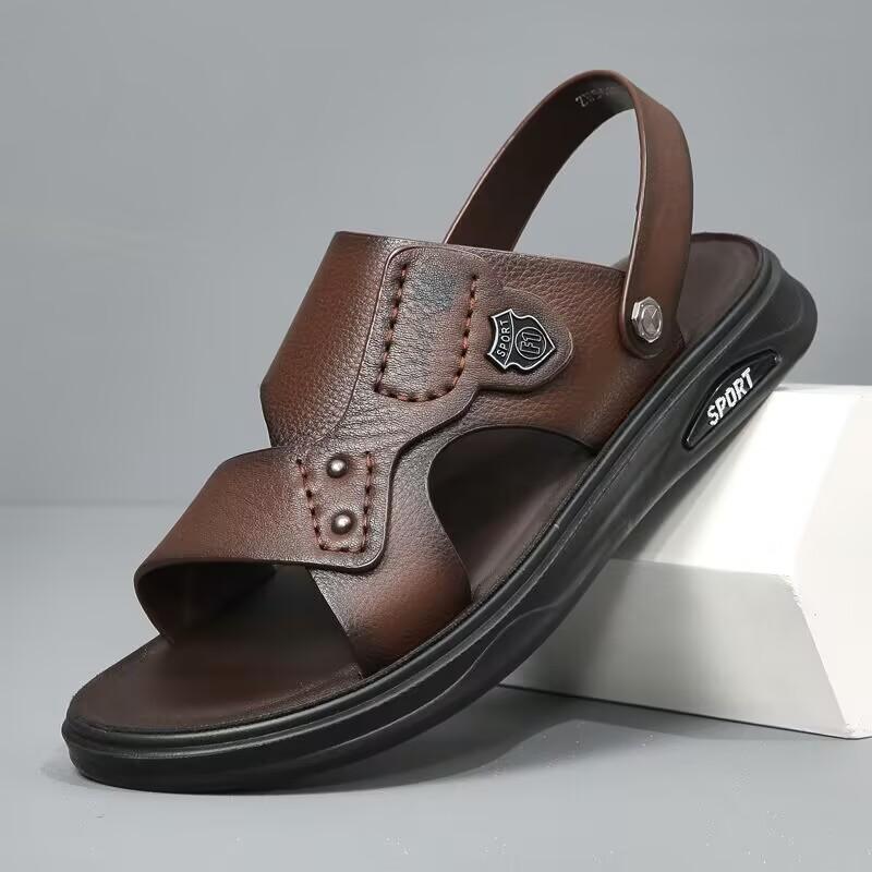 Fashion Sandals Men Summer Comfortable Adult Men's Casual Slippers Beach Shoes For Men Non-slip Open-toe Sandals Male