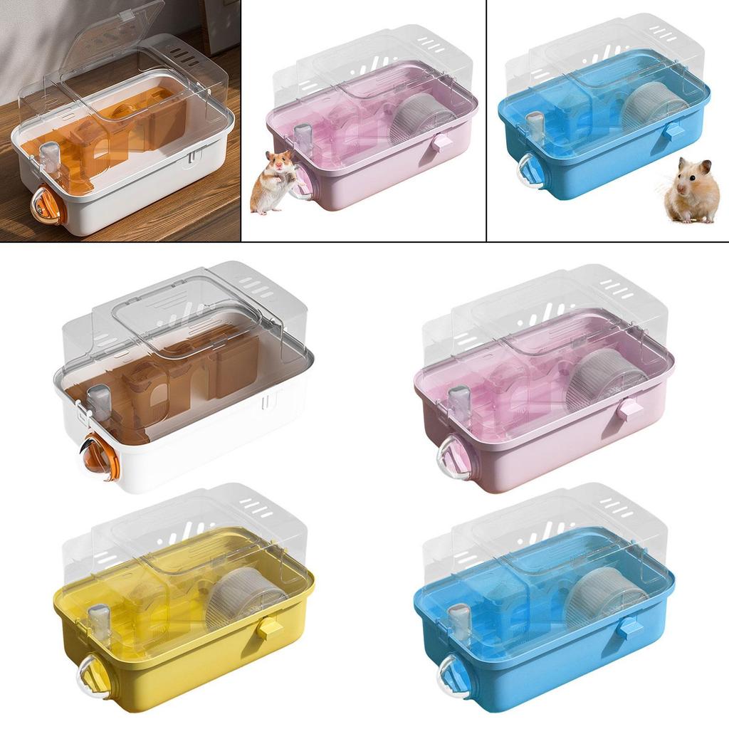 Hamster Cage, Breathable, 2 Levels, Habitat for Rabbits, Rats,