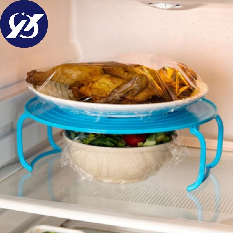 

Пластиковая подставка для микроволновой печи, мини-стол, поднос для еды с подогревом, многофункциональная полка-штабелер синий